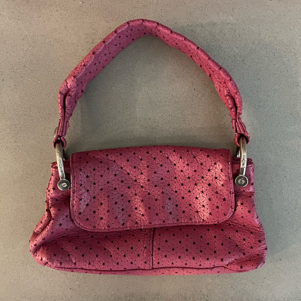 Pink Gap star cut out mini purse